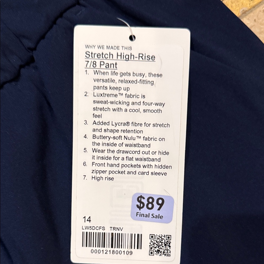 Lululemon Athletica Navy Ankle Pants - Picture 2 of 4